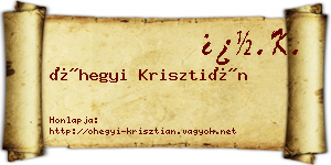 Óhegyi Krisztián névjegykártya